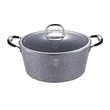 Kép 1/5 - Berlinger Haus Gray Stone Touch Indukciós lábas fedővel 28 cm-es (BH-1153)