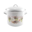 Kép 1/3 - Perfect Home Levendula mintás Zománc fazék fedővel 8,6 L (13472)