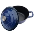 Kép 2/6 - La Cuisine Blue öntöttvas lábas fedővel 26 cm-es (432017)