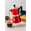 Kép 3/3 - Metal Red 3 sz. Indukciós Kotyogós Kávéfőző (16687)   