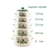 Kép 2/3 - Zománcozott lábas fedővel 1,8 L Olíva mintás (14826)