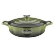 Kép 1/8 - La Cuisine Green öntöttvas alacsony lábas fedővel 28 cm-es (432023)