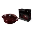 Kép 2/7 - Berlinger Haus Burgundy Öntöttvas alacsony lábas fedővel 26 cm-es (BH-6498)