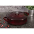 Kép 7/7 - Berlinger Haus Burgundy Öntöttvas alacsony lábas fedővel 26 cm-es (BH-6498)