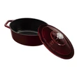 Kép 5/7 - Berlinger Haus Burgundy Öntöttvas ovális lábas fedővel 30 cm-es (BH-6499)