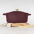 Kép 3/7 - Berlinger Haus Leonardo Öntöttvas ovális lábas fedővel 30 cm-es (BH-6543)