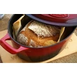 Kép 3/3 - La Cuisine Red öntöttvas ovális lábas fedővel 29 cm-es (432022)