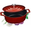 Kép 1/5 - La Cuisine Berry öntöttvas ovális lábas fedővel 29 cm-es (432028)