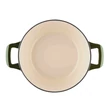 Kép 2/8 - La Cuisine Green öntöttvas alacsony lábas fedővel 28 cm-es (432023)
