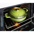 Kép 3/8 - La Cuisine Green öntöttvas alacsony lábas fedővel 28 cm-es (432023)