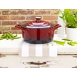 Kép 1/9 - La Cuisine Red öntöttvas lábas fedővel 26 cm-es (432018)