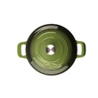 Kép 5/8 - La Cuisine Green öntöttvas alacsony lábas fedővel 28 cm-es (432023)