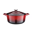 Kép 8/9 - La Cuisine Red öntöttvas lábas fedővel 26 cm-es (432018)