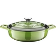 Kép 8/8 - La Cuisine Green öntöttvas alacsony lábas fedővel 28 cm-es (432023)