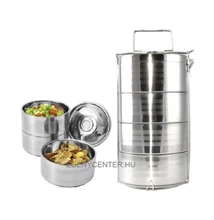 Dupla Falú Rozsdamentes acél ételhordó 4 részes (PH-15703)