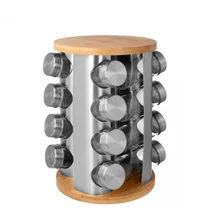 CAT Fűszertartó 16 db-os Bambusz / Inox (16675)