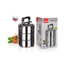 Banquet Rozsdamentes acél ételhordó 3 részes (BQ-48220003)