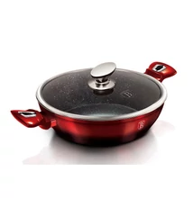 Berlinger Haus Black Burgundy Indukciós alacsony lábas fedővel 28cm-es (BH-1626)