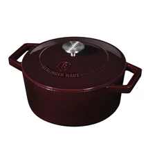 Berlinger Haus Burgundy Öntöttvas lábas fedővel 24 cm-es (BH-6497)
