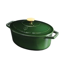 Berlinger Haus Smaragdzöld Öntöttvas ovális lábas fedővel 32 cm-es (BH-6520)