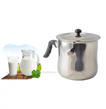 Duplafalú rozsdamentes acél tejforraló fedővel  3 l-es (PH-11832)