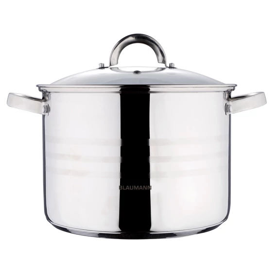 Blaumann rozsdamentes fazék üvegfedővel 9,5L (BL-1011)