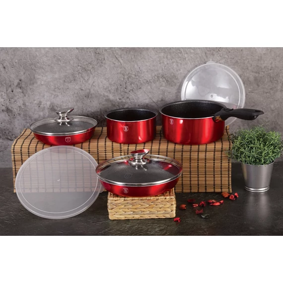 Berlinger Haus Metallic Line Burgundy 9 részes edénykészlet (BH-6145)