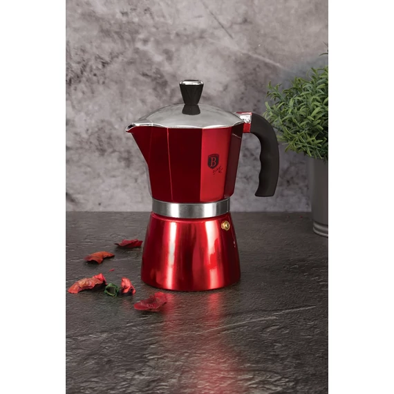Berlinger Haus Burgundy Metallic Line 6 személyes kotyogós kávéfőző (BH-8563)