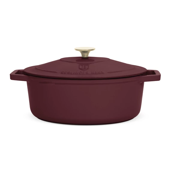 Berlinger Haus Leonardo Öntöttvas ovális lábas fedővel 30 cm-es (BH-6543)
