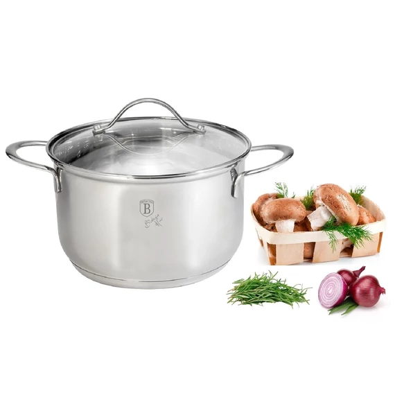 Berlinger Haus Silver Jewellery rozsdamentes lábas üvegfedővel 7,6 L (BH-6293)