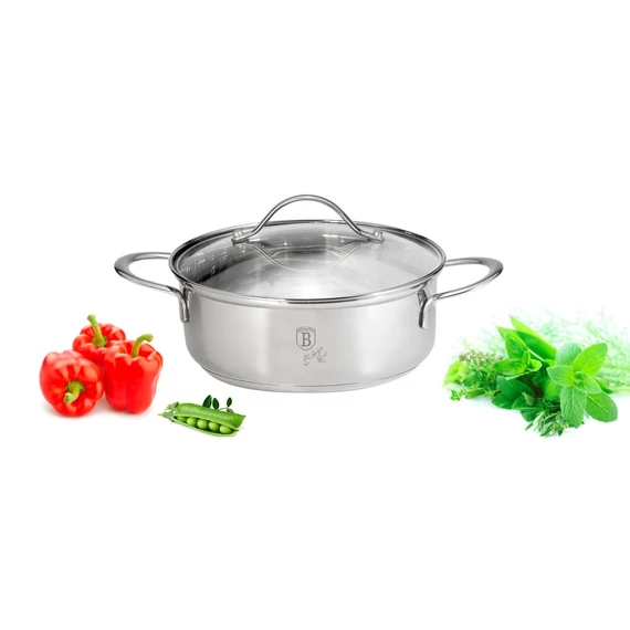 Berlinger Haus Silver Jewellery rozsdamentes lábas üvegfedővel 5 L (BH-6281)