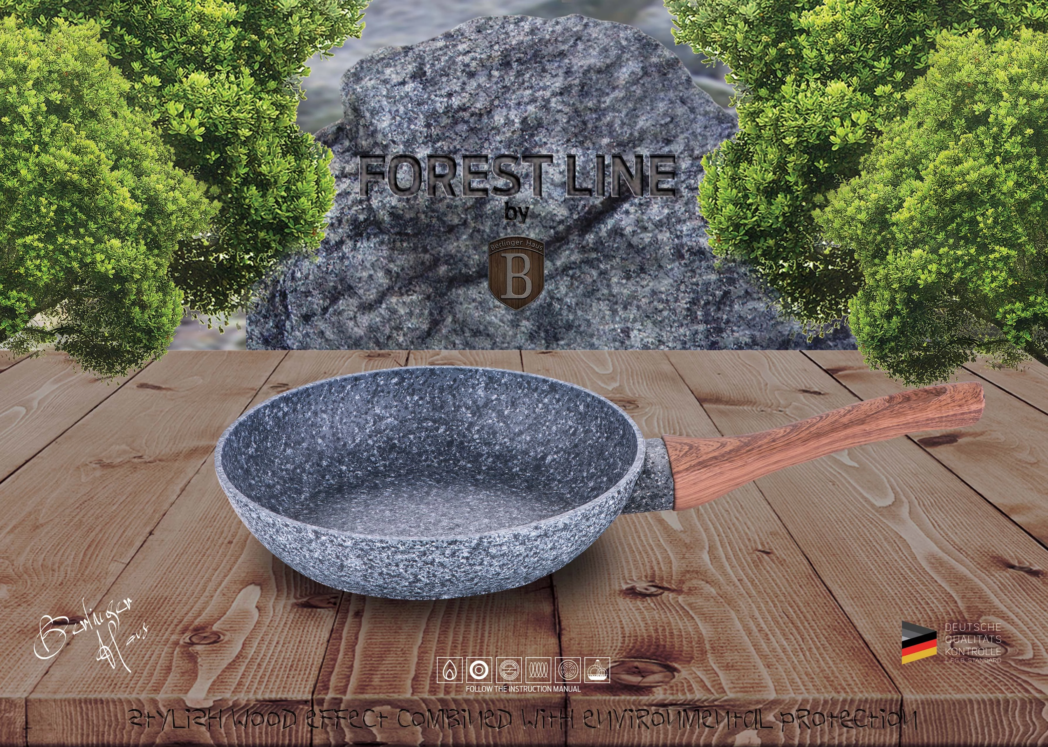 Berlinger Haus Forest Line Indukciós Serpenyő 24cm-es (BH-1191)