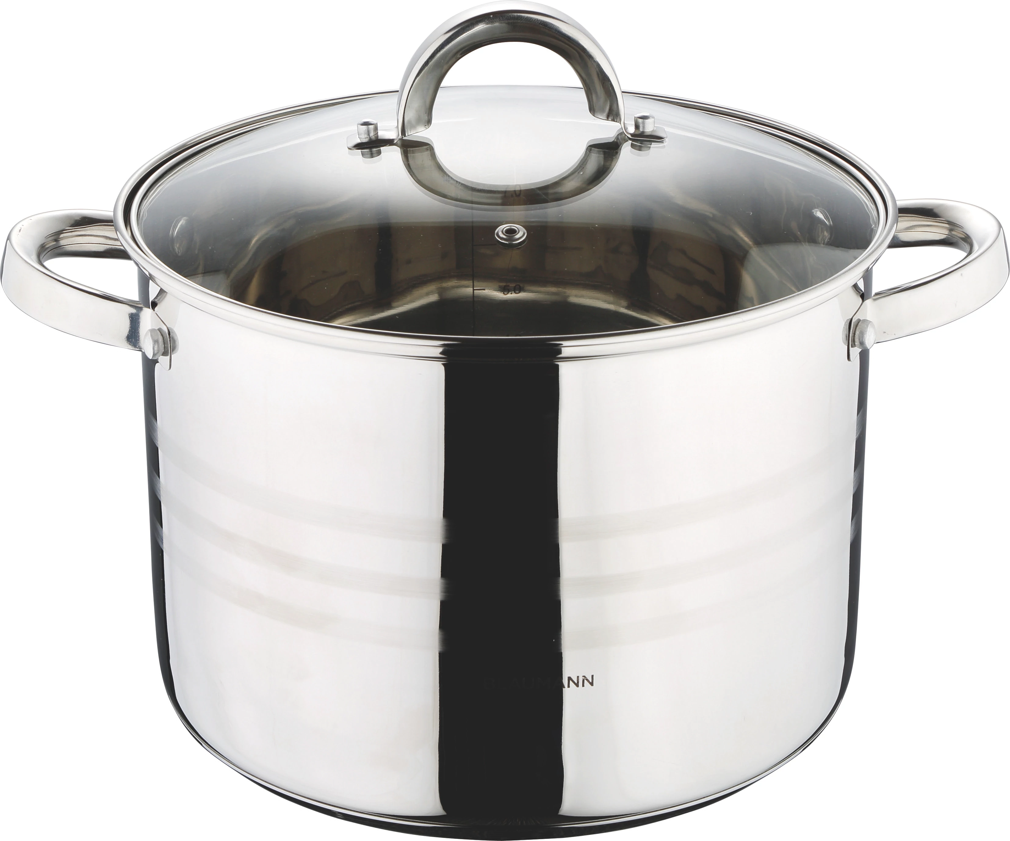 Blaumann rozsdamentes fazék üvegfedővel 12,5L BL-1012