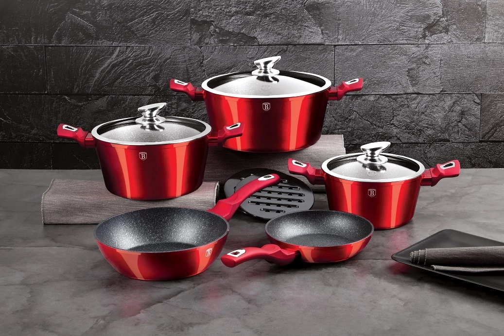 Berlinger Haus Metallic Line Burgundy 10 részes edénykészlet (BH-1222)