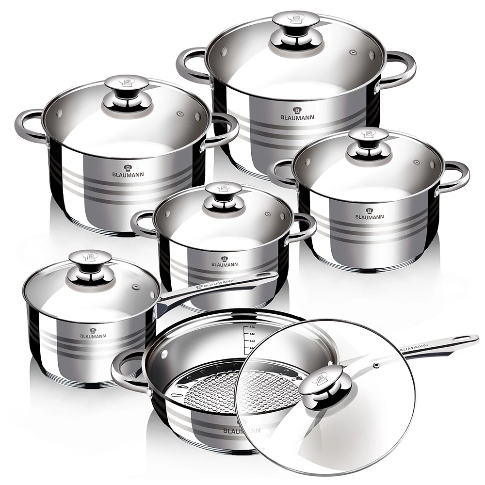 Blaumann Gourmet Line Jumbo 12 részes rozsdamentes acél edénykészlet (BL-1031)