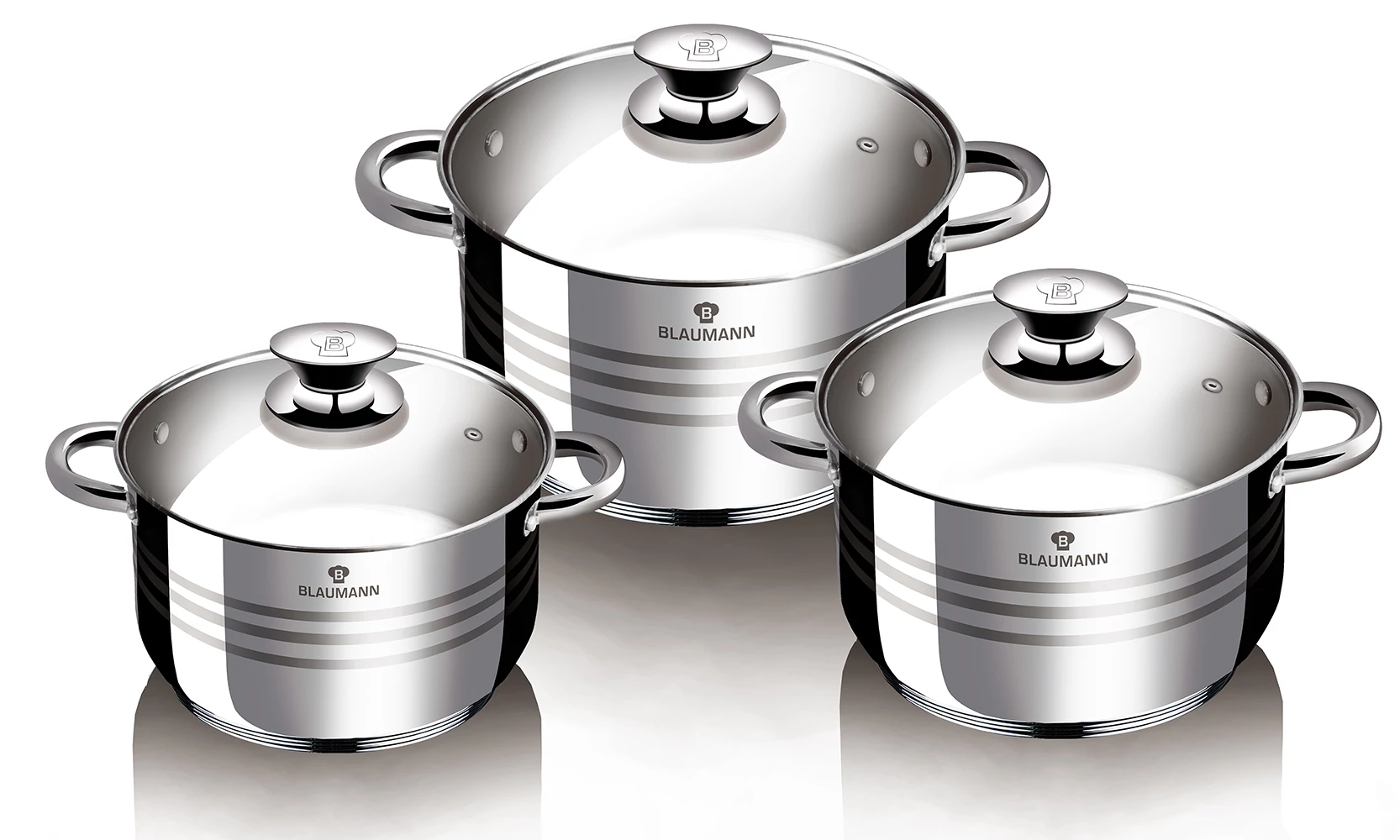 Blaumann Rozsdamentes Acél Edénykészlet 6 db-os (BL-3160)