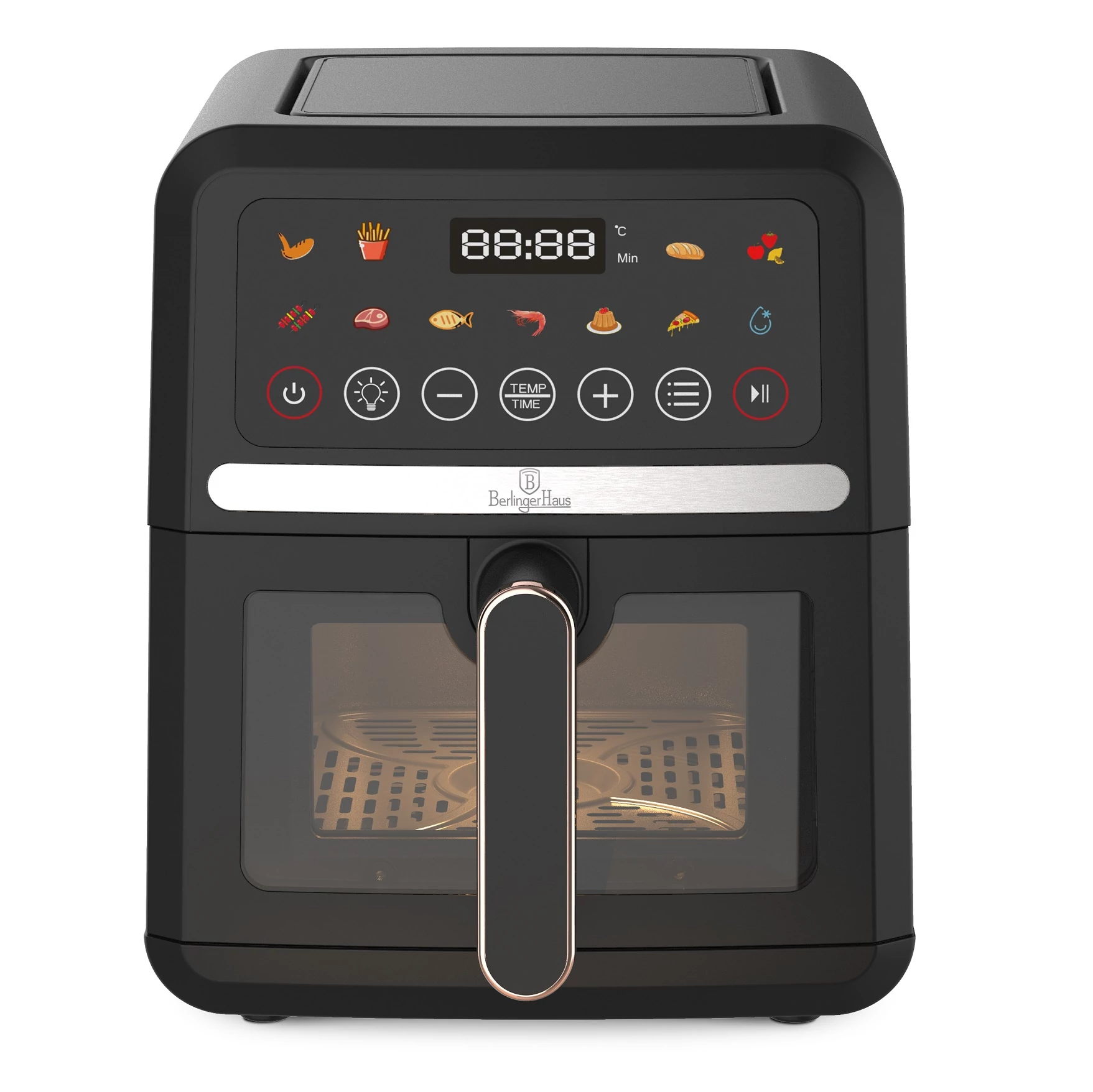 Berlinger Haus Black Rose 5 l-es Forrólevegős Sütő LCD Kijelzővel (BH-9780)