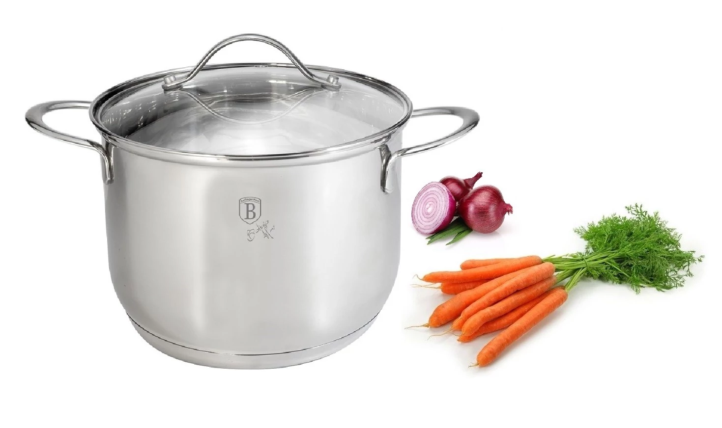 Berlinger Haus Silver Jewellery rozsdamentes fazék üvegfedővel 5,8 L (BH-6284)