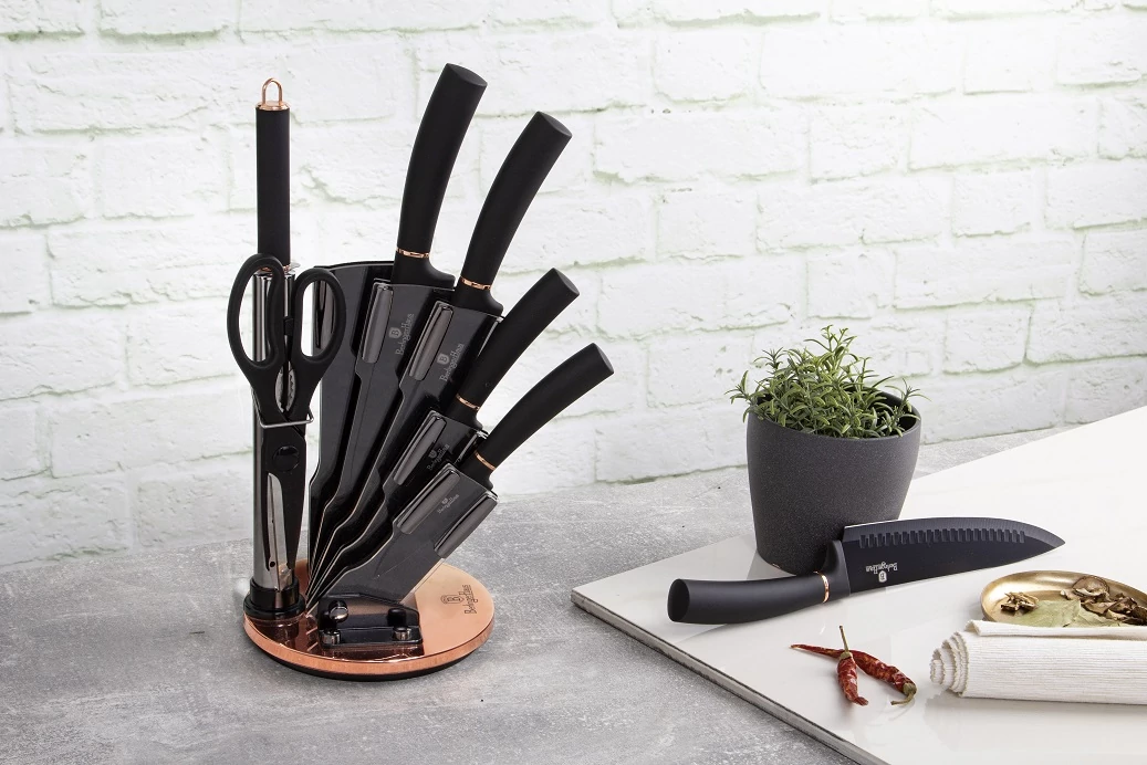 Berlinger Haus Black Rose 8 db-os Diamond bevonatú késkészlet (BH-2421A)