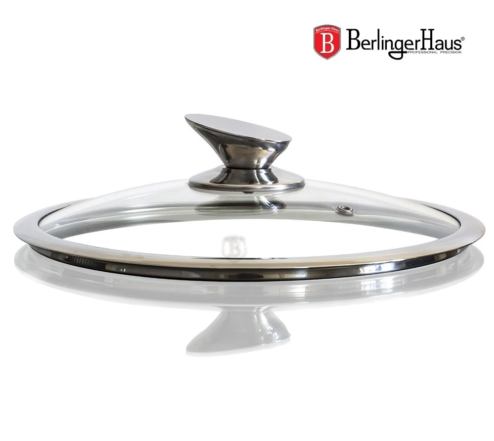Berlinger Haus üvegfedő rozsdamentes acél peremmel, fogóval Ø28 cm (BH-1927)