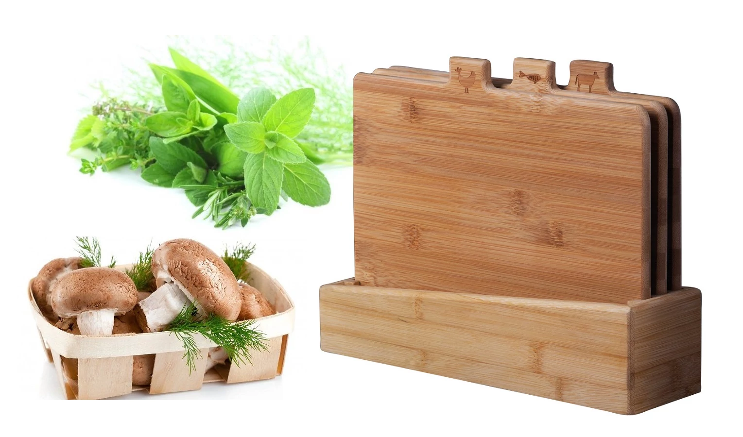 Berlinger Haus 5 részes Bambusz vágódeszka készlet (BH-7213)