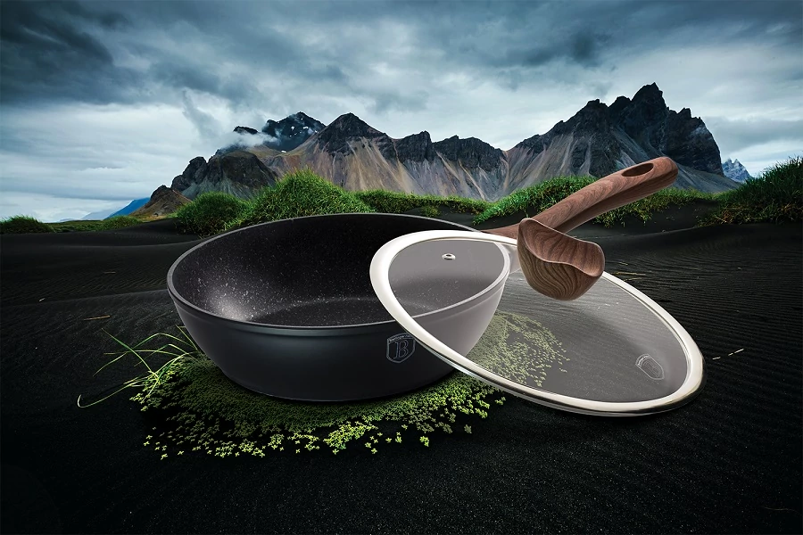 Berlinger Haus Ebony Rosewood indukciós serpenyő fedővel 24cm-es (BH-1718)