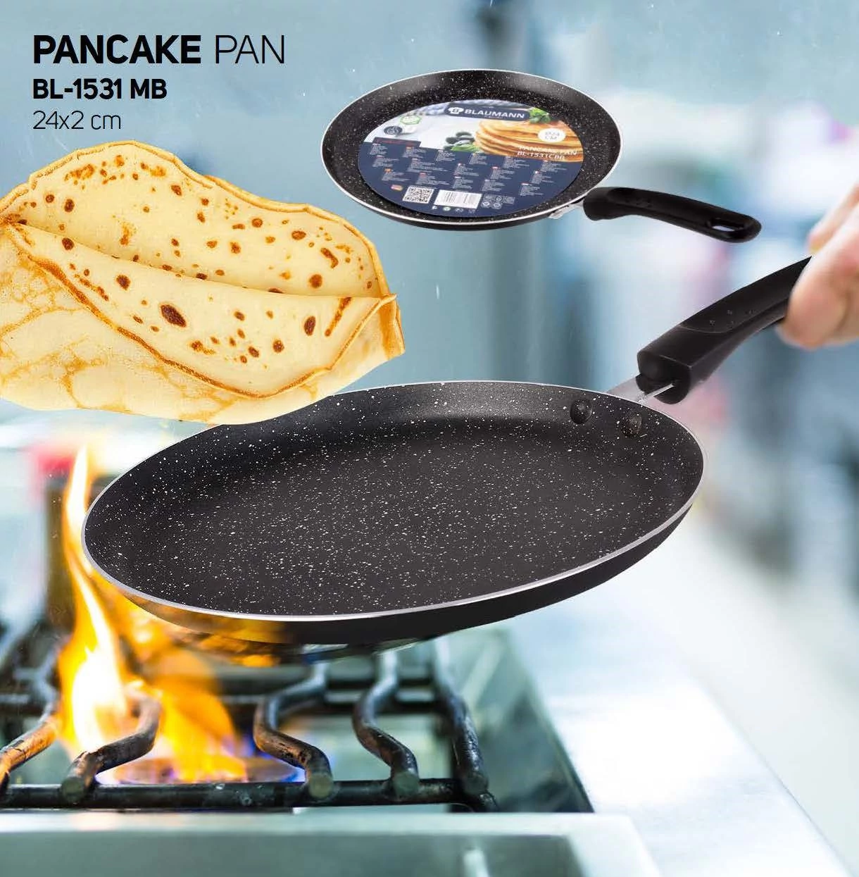 Blaumann Marble Line Indukciós palacsintasütő 24cm-es (BL-1531MB)