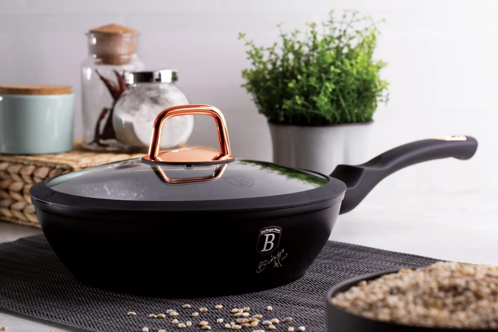 Berlinger Haus Black Rose Colletction serpenyő fedővel 24 cm-es (BH-1643)