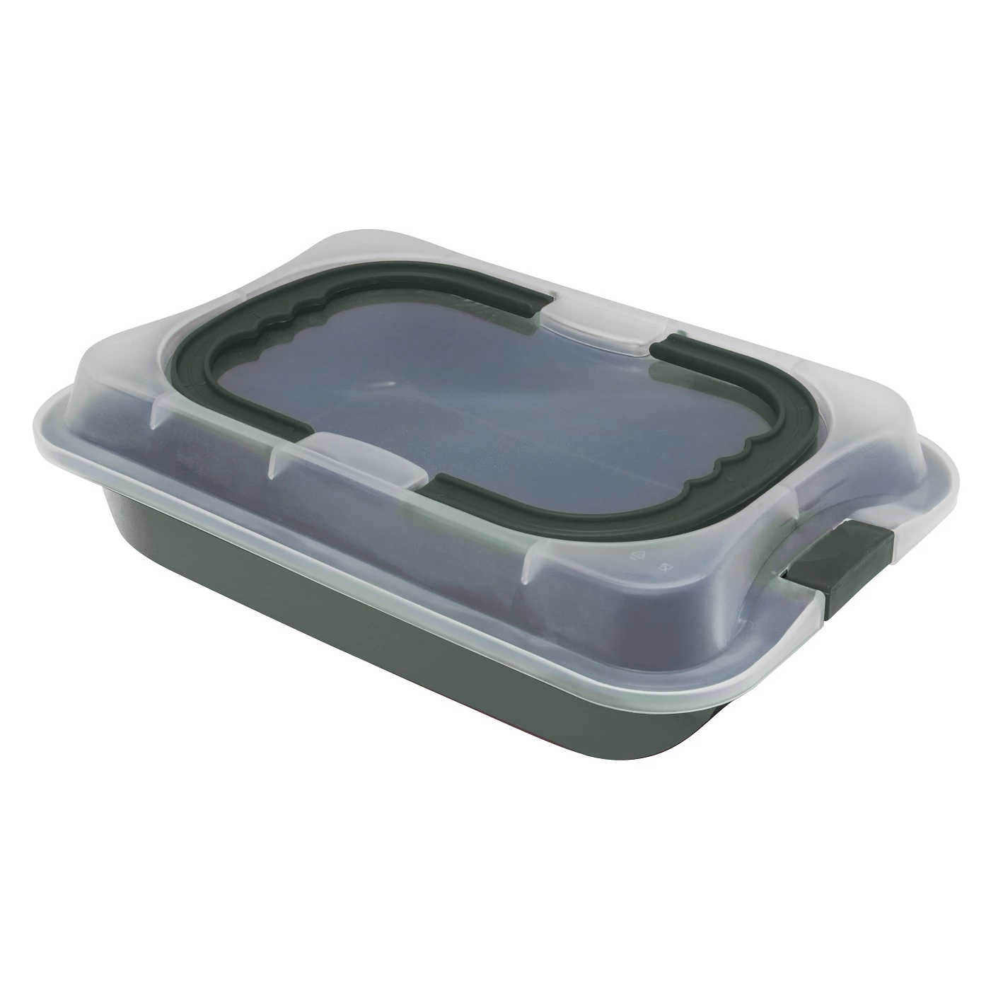 Berlinger Haus Matte Green Hordozható tepsi műanyag fedővel (BH-8637)